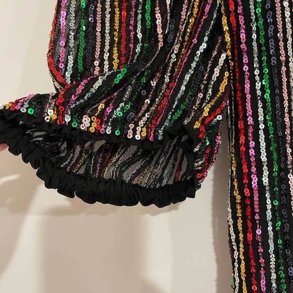 NWT Lovers + Friends Sequined Bodysuit (Size S) - Picture 4 of 16